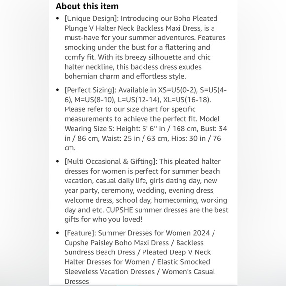 CUPSHE size small, never worn. Was hard to get a good pick. But it’s beautiful. - Picture 2 of 7